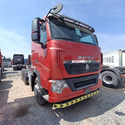 Red HOWO T7h 440 Truck Model for Heavy Duty Transportation within Towing Semi Trailer