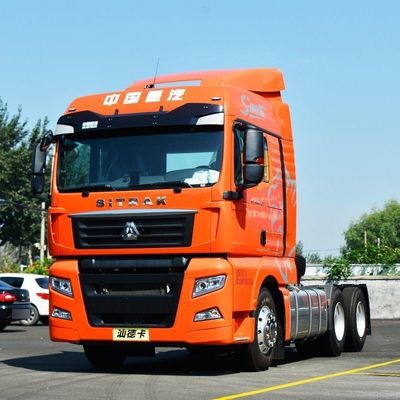 Air Suspension Seat Equipped HOWO Heavy Duty CNG Tractor Truck for Semi Trailer Transport