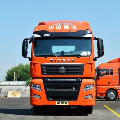 Air Suspension Seat Equipped HOWO Heavy Duty CNG Tractor Truck for Semi Trailer Transport