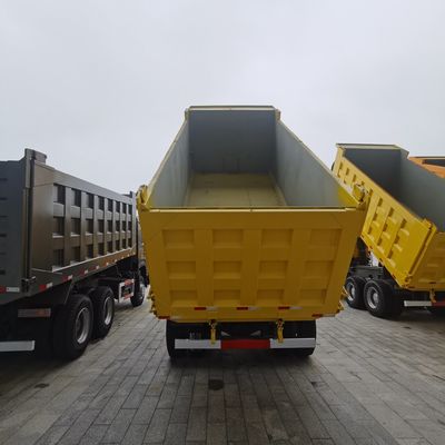 Hovo 6X4 LHD Used Dump Truck with Power Assisted Hydraulic Steering and Tubeless Tires