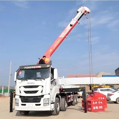 10ton 12ton Truck Mounted Crane with Folding Design and 10245x2496x3450m Load Capacity
