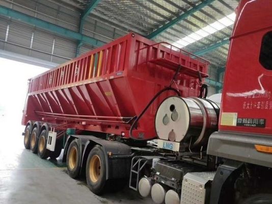 Semi-Trailer for Corns Peanuts Wheat Coals Minerals Self Unloading Grain Transport
