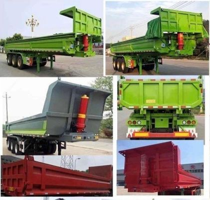 Semi-Trailer for Corns Peanuts Wheat Coals Minerals Self Unloading Grain Transport