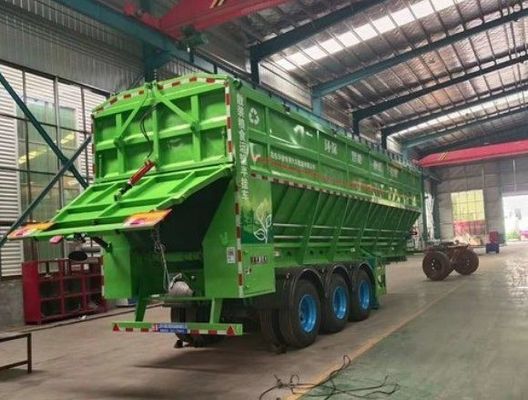 Semi-Trailer for Corns Peanuts Wheat Coals Minerals Self Unloading Grain Transport