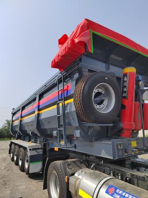 Custom Color Self-Unloading Grain Transport Trailer 8000-9000mm Wheel Base and More
