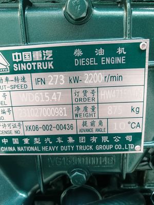 6-Cylinder Water Cooled Custom Truck Engine Parts for Sinotruk Heavy Duty Engines